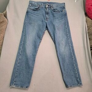 Levis Premium 502 Taper Jeans Medium Wash Blue Denim W34 L30